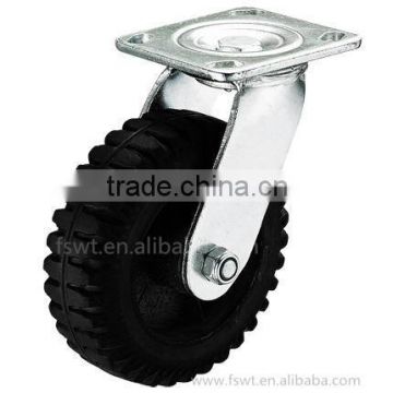 Rubber Iron Core Wheel 125mm Swivel Trolley Industrial Casters