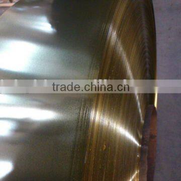 Tinplate with gold lacquering or golden lacquer tinplate sheet