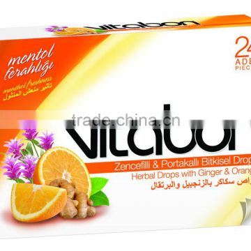 Vitamin Drops VitaBon Ginger and Orange Herbal Candy Bonbon Throat Lozenge ...