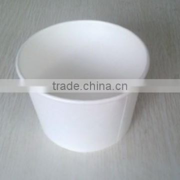 white disposable paper bowl