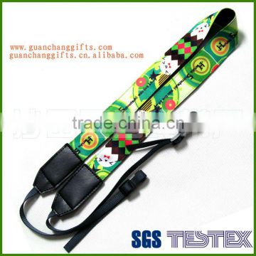 Custom black digital camera shoulder strap
