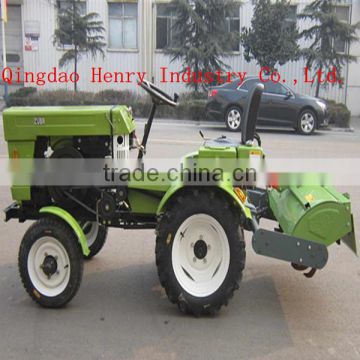 electric start mini tractor with hydraulic rotavator