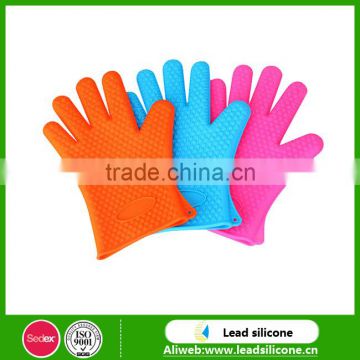 Food Grade Universal Silcone Finger Protector Glove / Kitchen Silicone Oven Glove