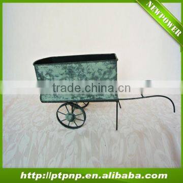 shabby cart metal craft flower pot