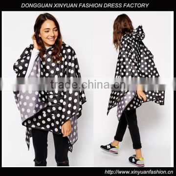 All over Polka Dot Ladies Hooded Poncho