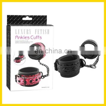 Black Luxury Fetish Ankles Cuffs, Water Filled Sex Toy