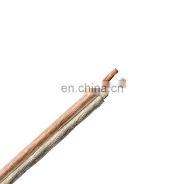 Transparent  Copper Conductor 2 cores Speaker Cable