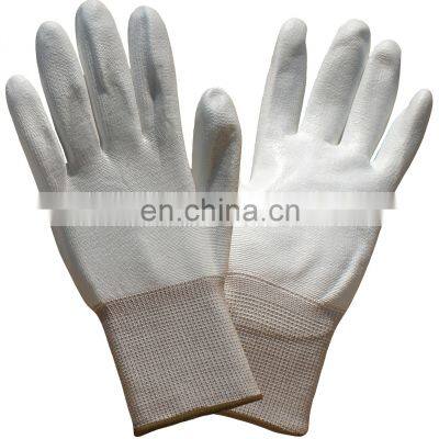 ESD Anti-static Glove white black Nylon PU Polyurethane Palm Dipped Anti Static Work Glove