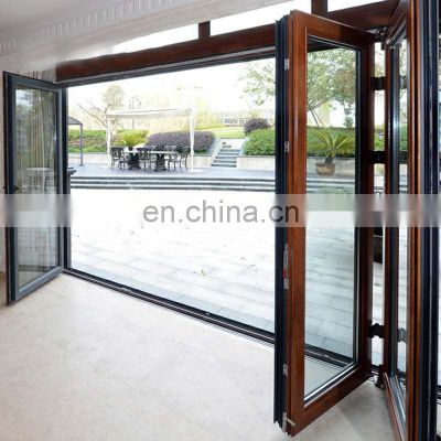 Popular style front folding door aluminium main doors entrance sliding glass door