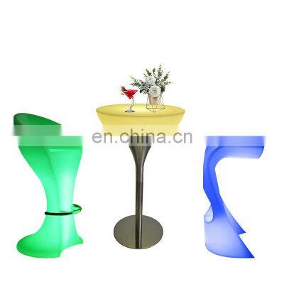 Smart Outdoor Lights Color Changing Bar Tables Modern LED Furniture Illuminated LED Bar Table and Chair Lighting Furniture