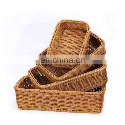 wholesale cane proofing weave wicker picnic round kitchen woven bread rattan basket