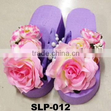 Fashion Tropical flower beach slippers summer slippers latest design slipper sandal