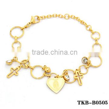 rosary catholic bracelet handmade dubai gold stainless steel bracelet jewish rosary dongguan factory