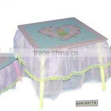 Table and Chair-Children furniture; Wooden furniture
