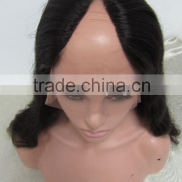 factory price for U part hair wig 18'' natural color wave
