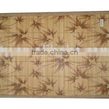 Printed bamboo dish mat