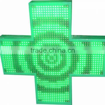 LED pharmacy cross P10 pure green color