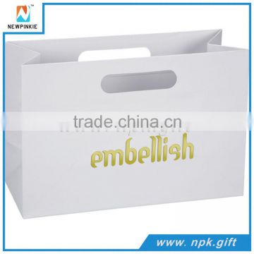Wholesale fancy kraft paper China manufacturing take away fast food paper bag