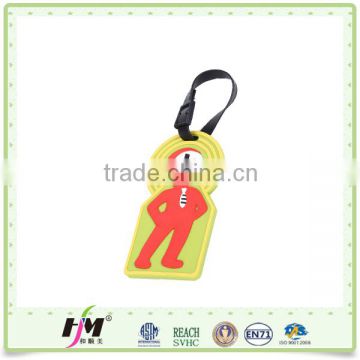 Alibaba best manufacturer custom silicon rubber cartoon luggage tag printing