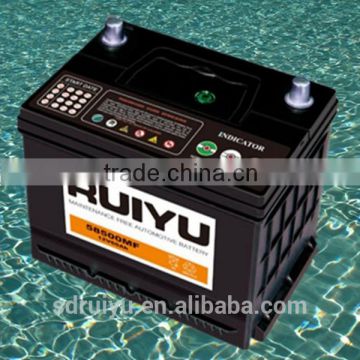58500 DIN 60 12V 60AH Auto battery from China supplier