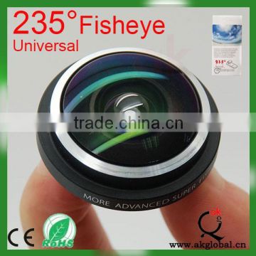 New circle clip 235 degree super fisheye lens for Samsung s6 accessory