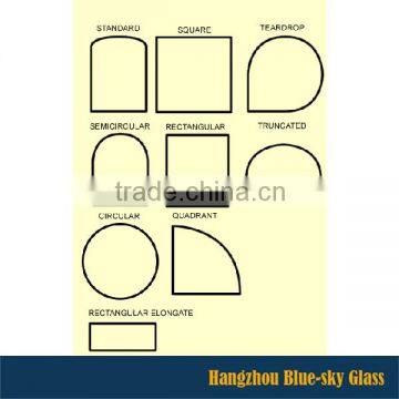 6mm 8mm 12mm Tempered glass for fireplace hearth plates