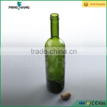 550ml green and brown colour glass beer bottle with Aluminum cap and wood stopper