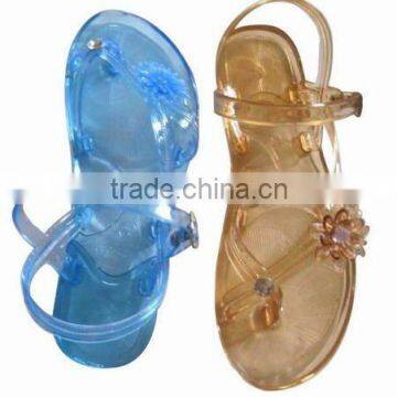 ladies crystal jelly shoes