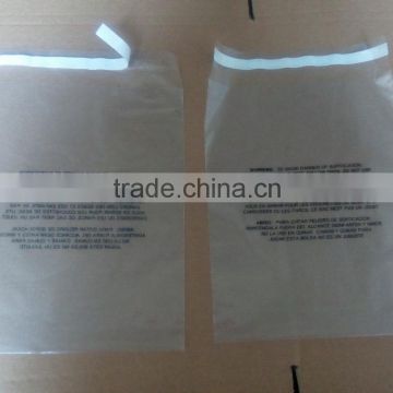 Clear 1.5mil (38micron) PP/LDPE 9*12 inch Polybag With Strong Glue Tape & Black Suffocation Warning Printing