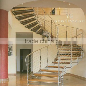 Circular arc glass stair design 9003-10