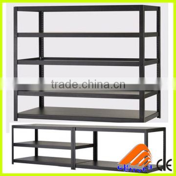 four layer shelf, angle slotted racking shelf, slotted metal shelf