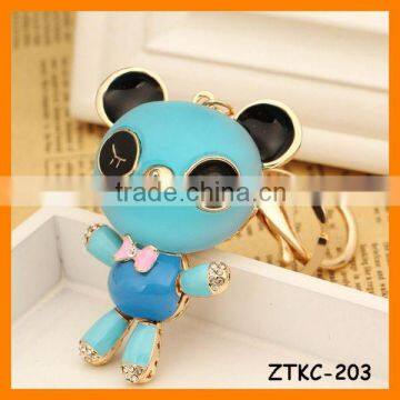 2014 Hot Selling Drip Rhinestone Bear Key Chain, Gift Bag Pendant ZTKC-203