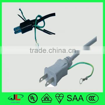 PSE approval japanese 2 pin electric plug ground wire