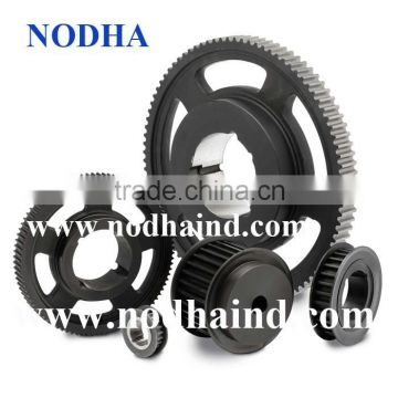Cast iron taper bush timing belt pulleys HTD8, HTD14M and HTD20M