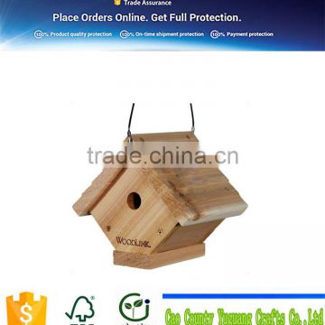 Handmade outdoor wooden wild bird nest / bird house