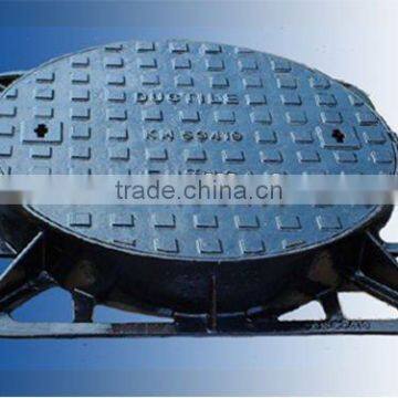 Casting EN124 C250 D400 ductile iron sewer drain manhole cover