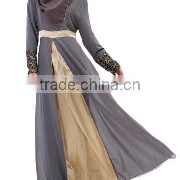 new model abaya in dubai Hijab Style Embroidery Chiffon Patch Abaya