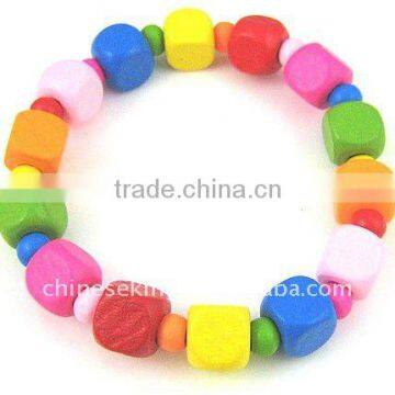 fashion wood beads bracelets, color bead jewelry, lovely kids jewelry