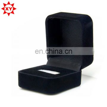 wholesale custom logo velvet black cufflink box for gift