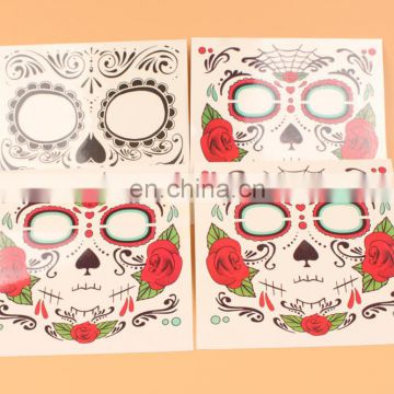 Halloween Decoration face tattoo stickers for Horror Cosplay Halloween Party
