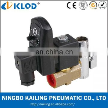 Two-position Two-way electric auto drain solenoid valve with timer