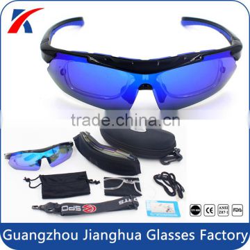 Anti-glare UV400 outdoor sports riding interchangeable 5 lens cycling sunglasses                        
                                                Quality Choice