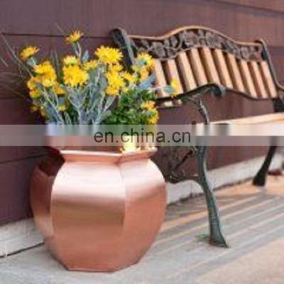 decorative copper plated flower pots planters