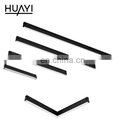 HUAYI High Quality Modern Black Aluminum Magnetic Rail 10w 20w 30w 40w 16w Installation Modern LED Track Light