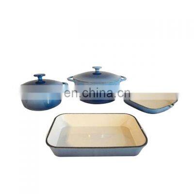 Cast iron casting ceramic cookware set cooking ware pot