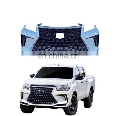 MAICTOP car body kits front bumper grille for Hilux revo upgrade to lx570 bumper kits