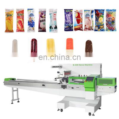 Vertical Automatic Cube Ice Cream Bar Popsicle Lollipop Lolly Stick Flow Horizontal Easy Set Pack Machine