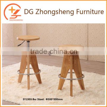 Rotated simple wooden bar chair for sales
