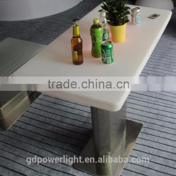 New PE Plastic material LED Bar funiture Table with remote