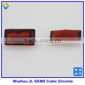 Lab Created Rectangle Garnet Cubic Zirconia Gemstones with wholesale price